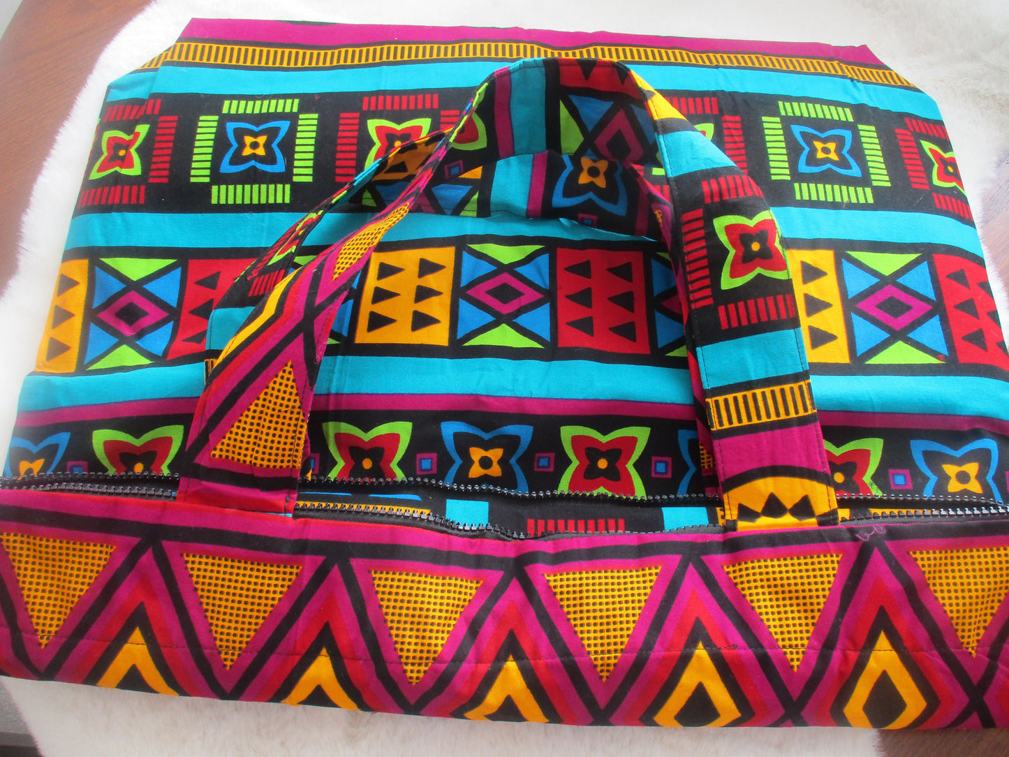 Extra Large African Print Tote Bag - Naturally Me