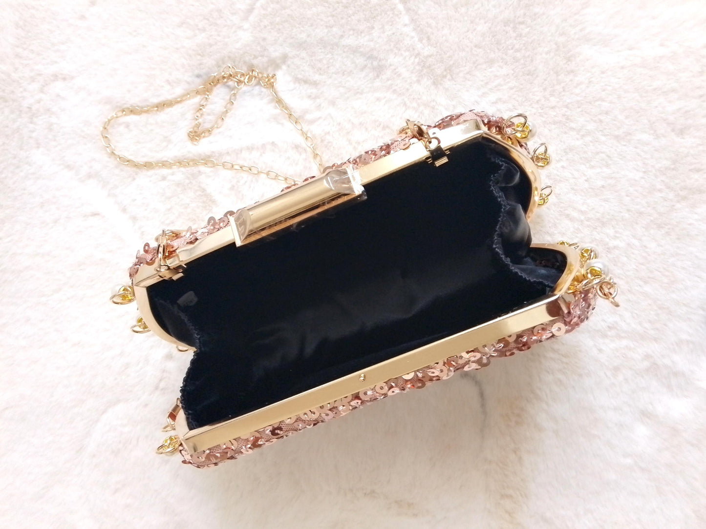 Shiny Sequin Clutch Evening Bag - Naturally Me