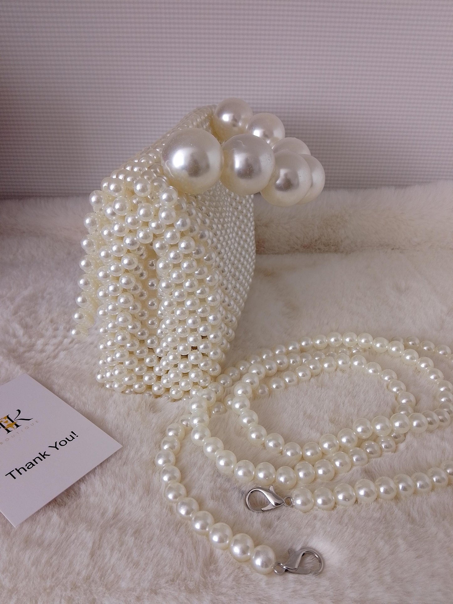 Handmade Luxury Pearl Clutch Bag - Naturally Me