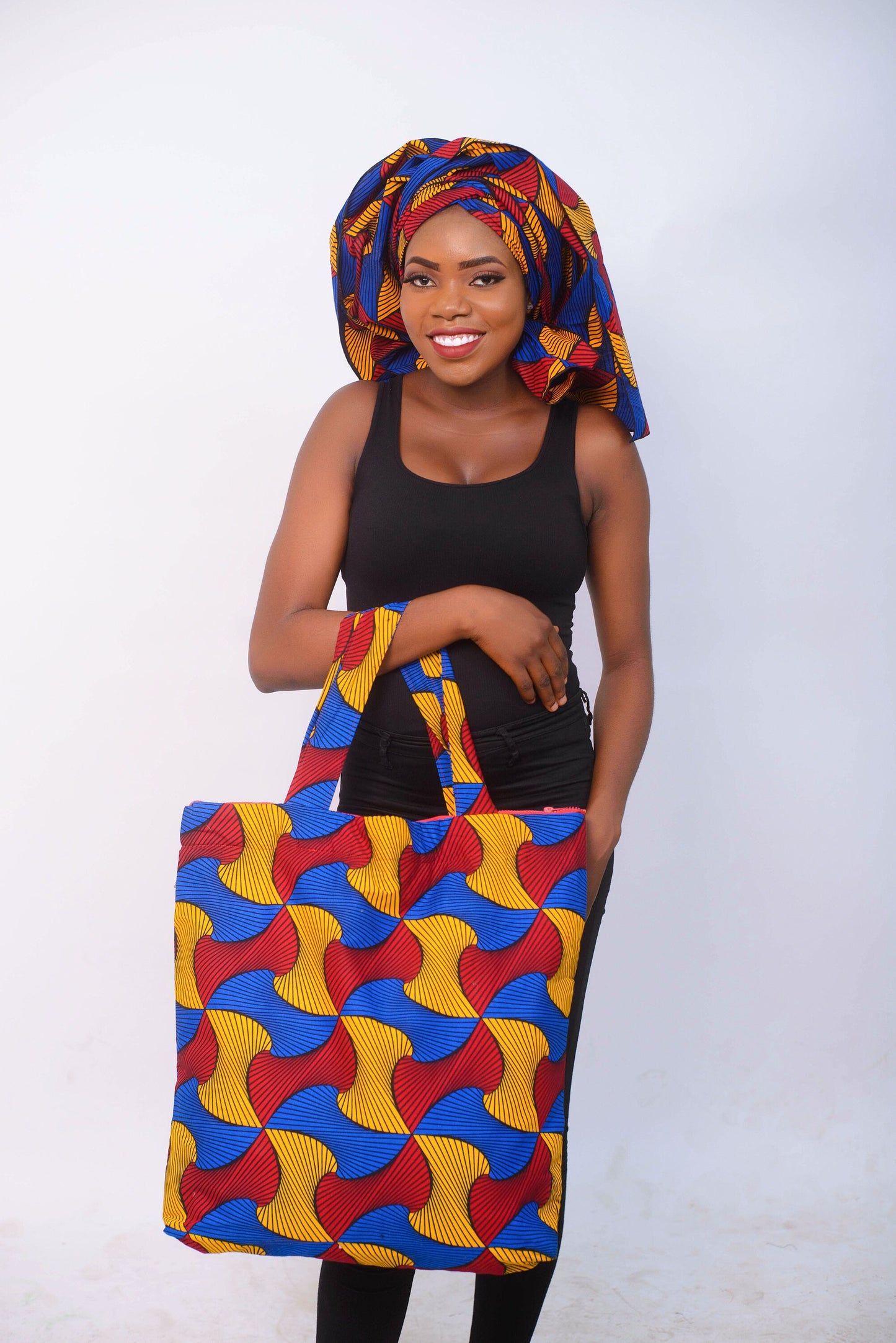 Extra Large African Print Tote Bag - Naturally Me