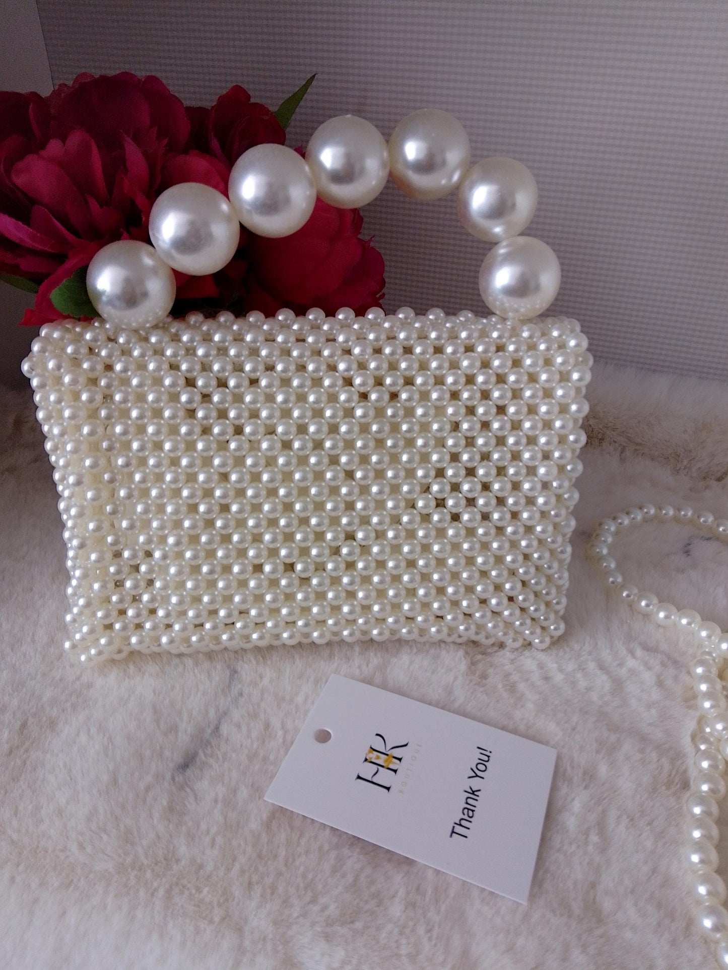 Handmade Luxury Pearl Clutch Bag - Naturally Me