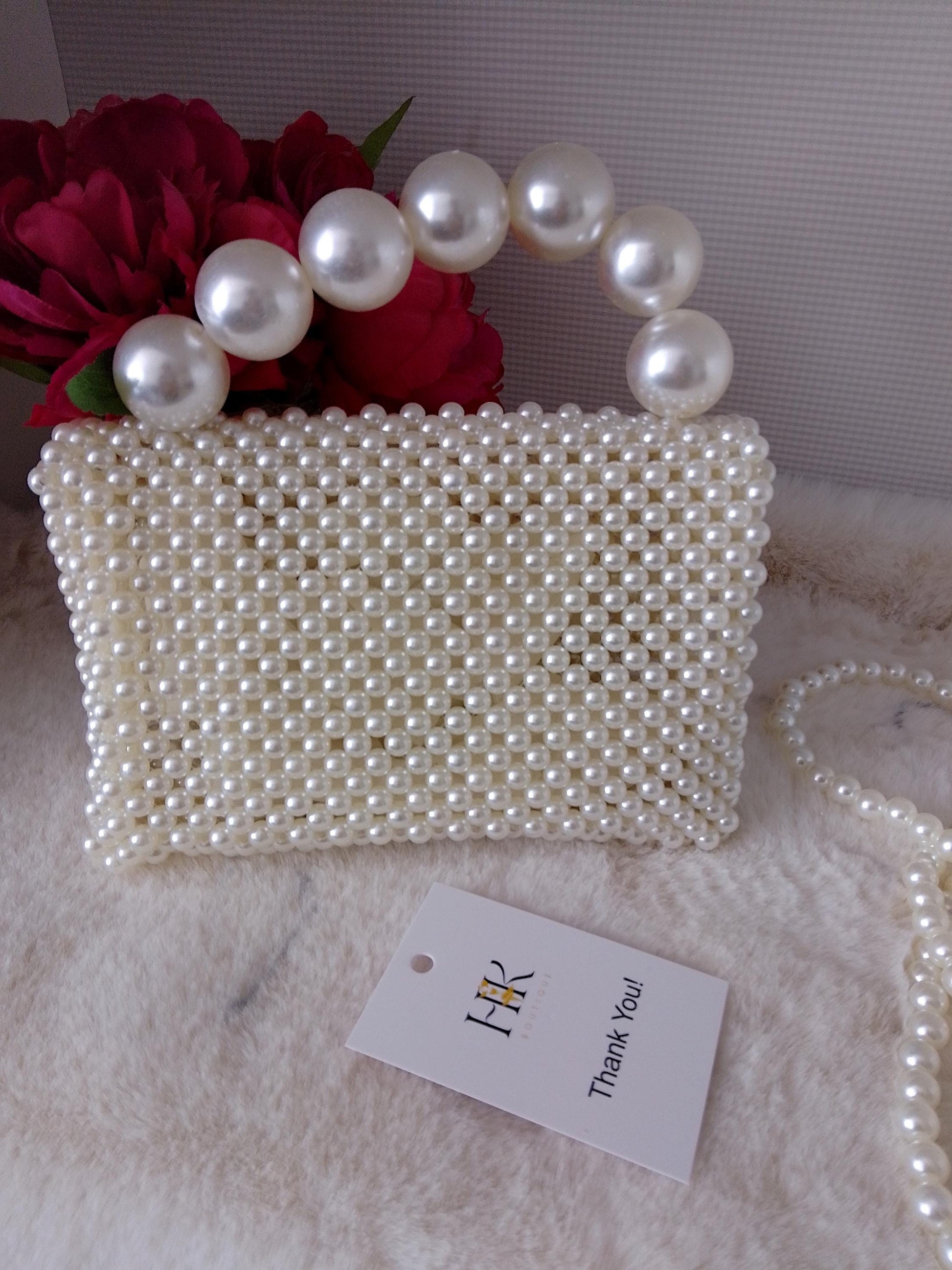 Handmade Luxury Pearl Clutch Bag - Naturally Me