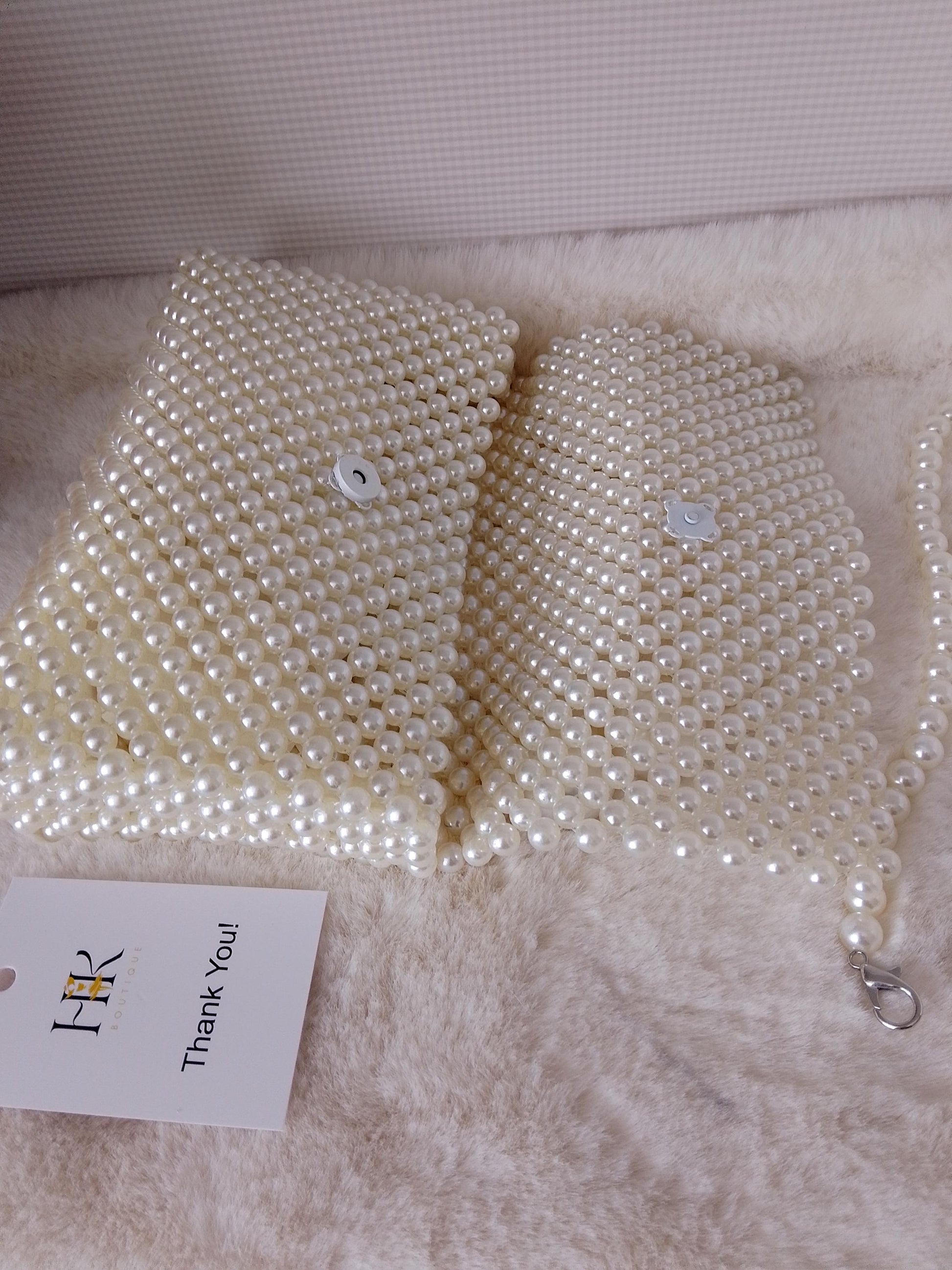 Handmade Luxury Pearl Clutch Bag - Naturally Me