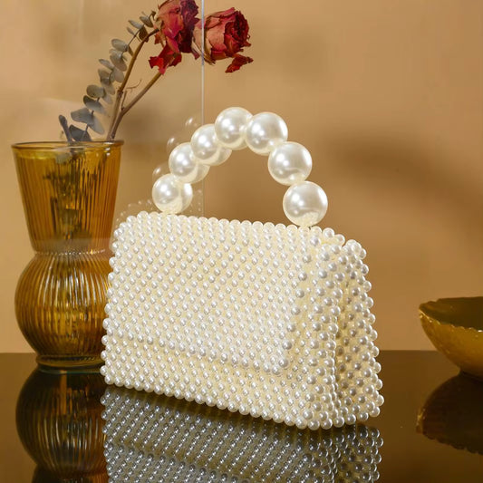 Handmade Luxury Pearl Clutch Bag - Naturally Me